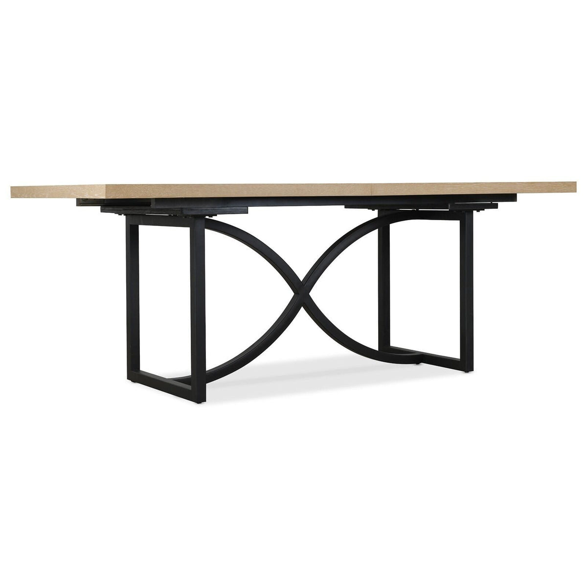 Tranquillity Rectangle Extending Dining Table with Metal Base 204-260cm
