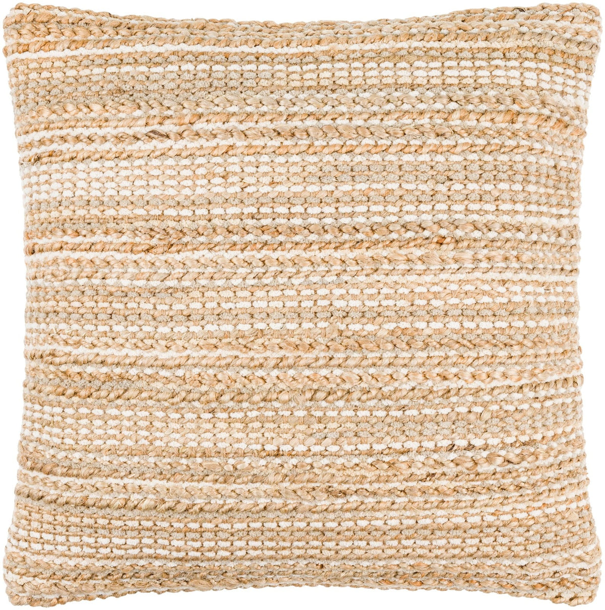 Denpasar Hand Woven Cushion in Beige - 51 x 51 cm
