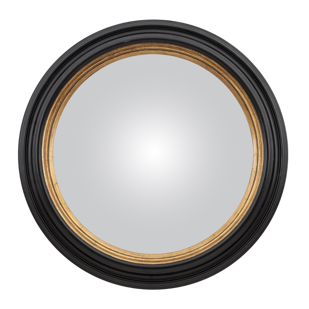 Trinity Gold and Black Convex Mirror - Large