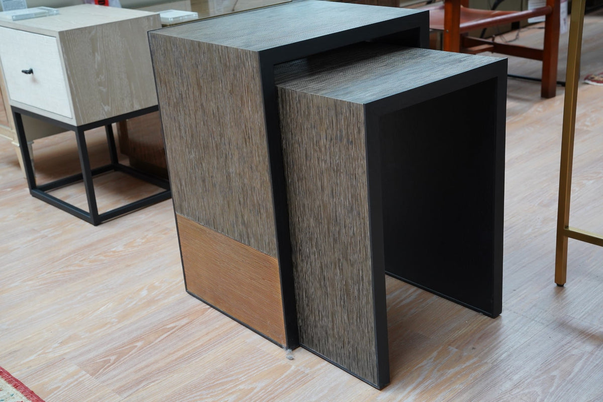 Outlet Jonathan Charles Etched Brass Nesting Side Tables