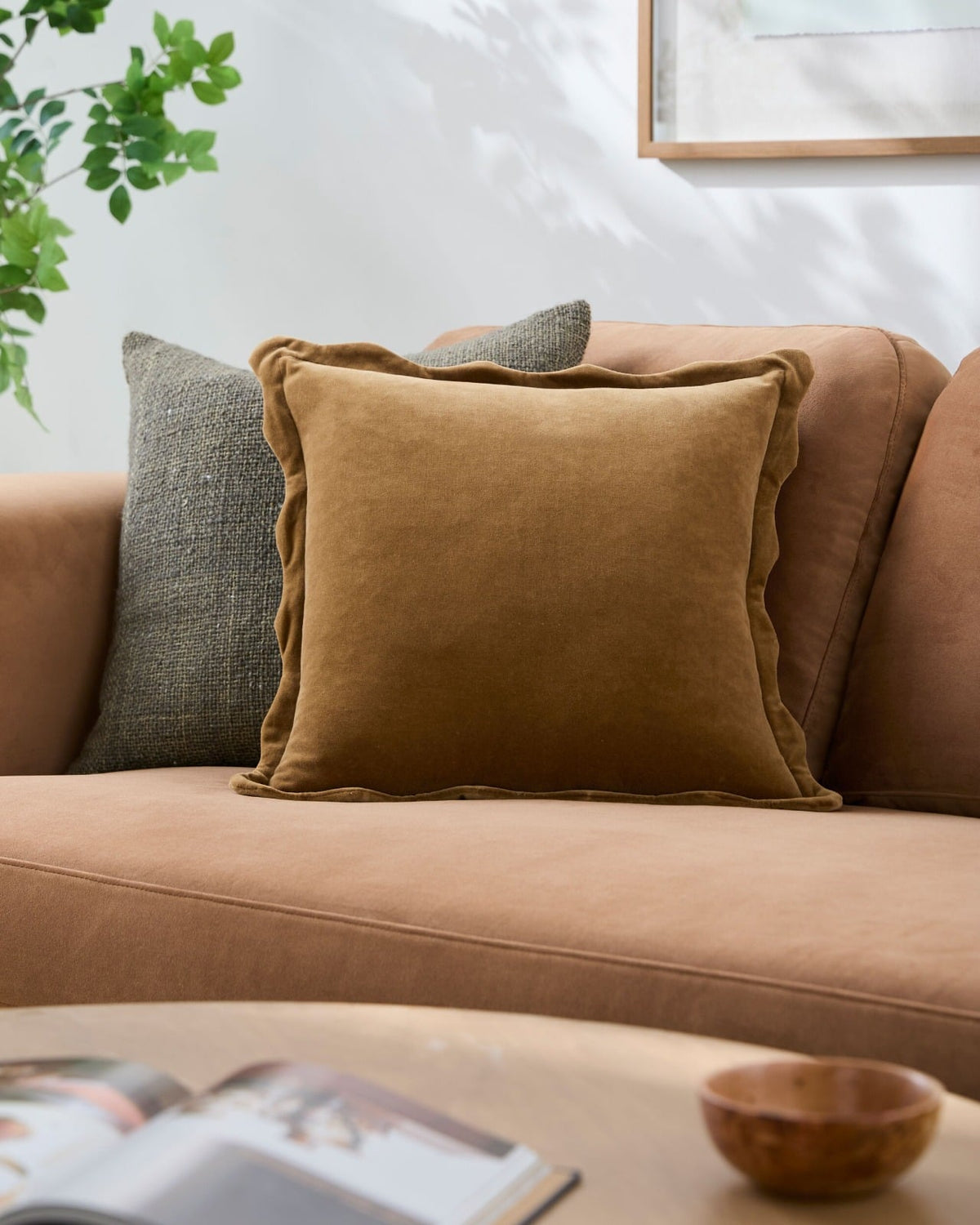 Effervescent Woven Cushion in Bronze - 51 x 51 cm