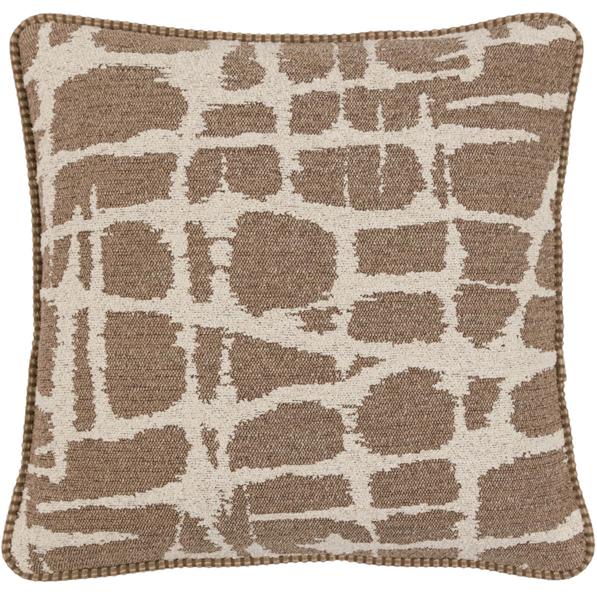 Elara Jacquard Cushion in Mocha