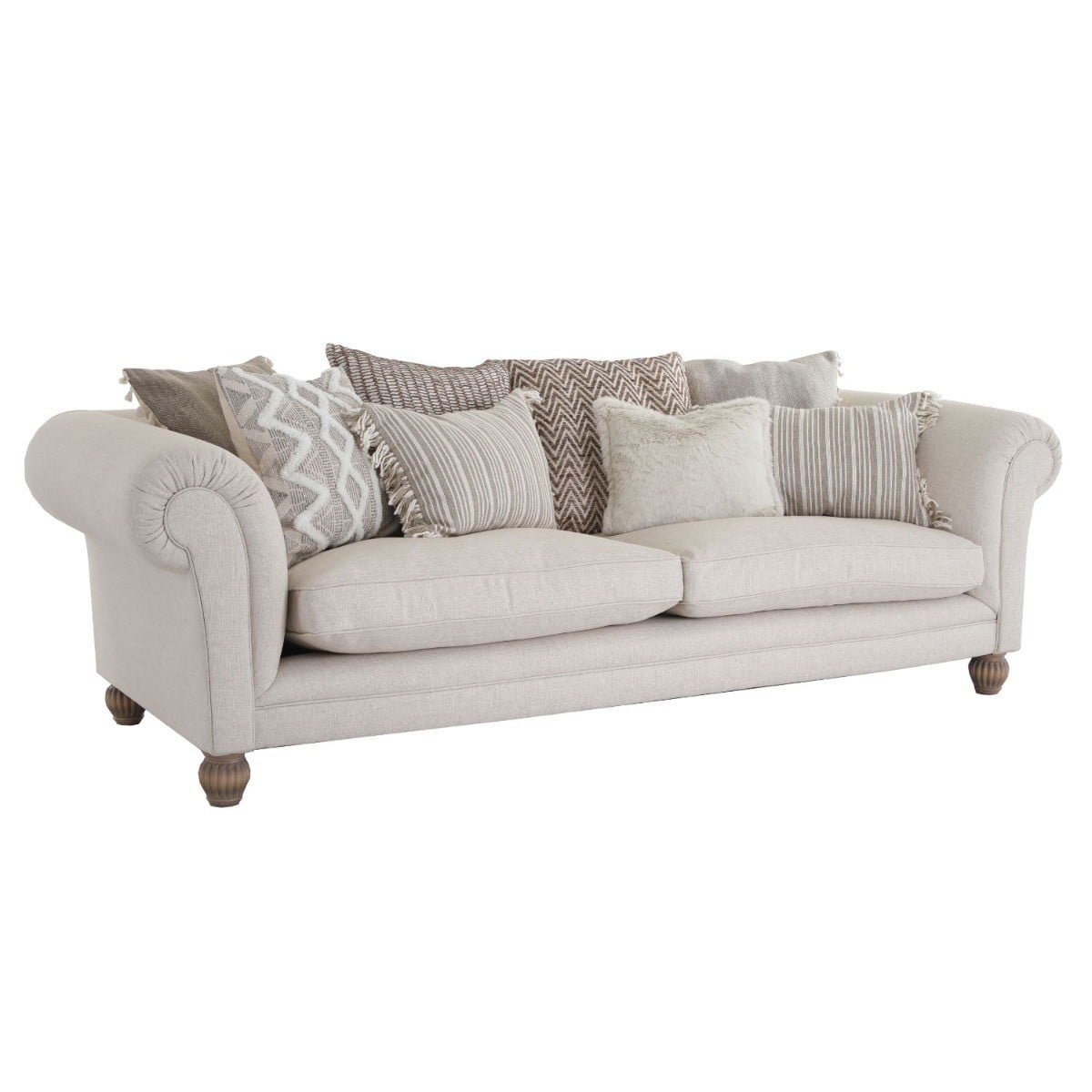Elgar Grand Sofa in Saville Linen Natural Made To Order