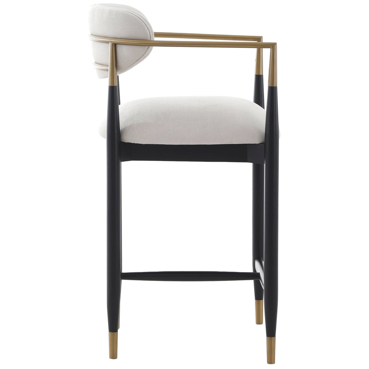 Soho Counter Stool in Ebony and Brass Finish