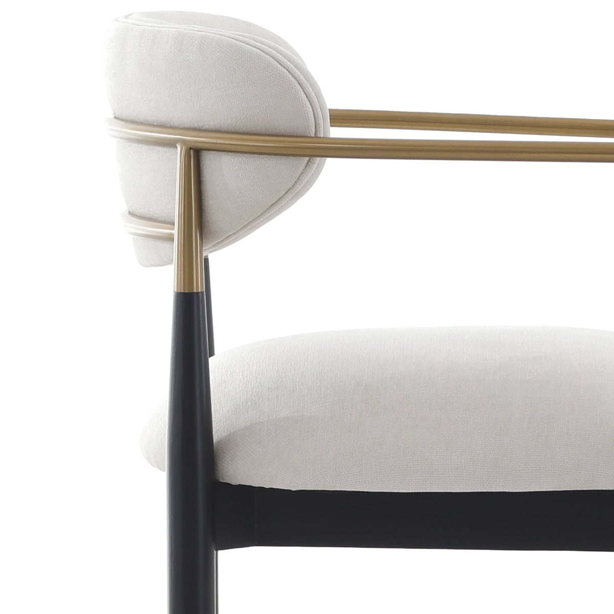 Soho Counter Stool in Ebony and Brass Finish