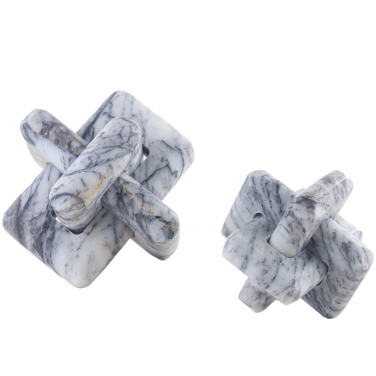 Loop Sculpture in Grey Marble - Large