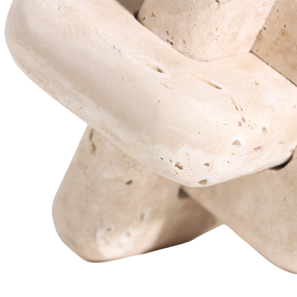 Loop Sculpture in Beige Stone - Large