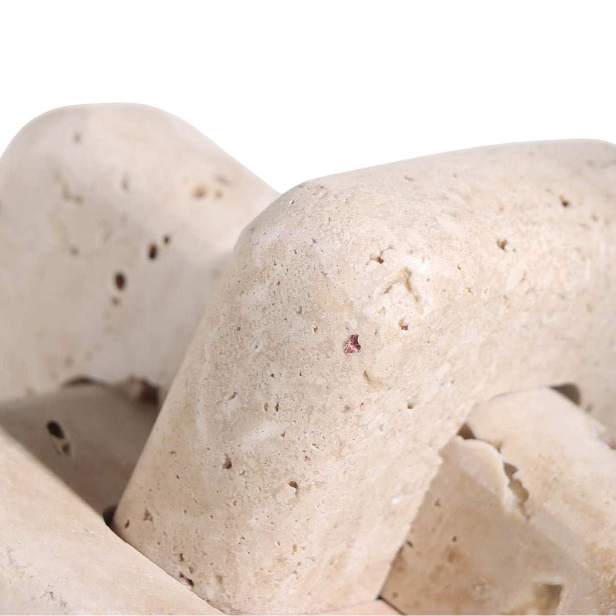 Loop Sculpture in Beige Stone - Large