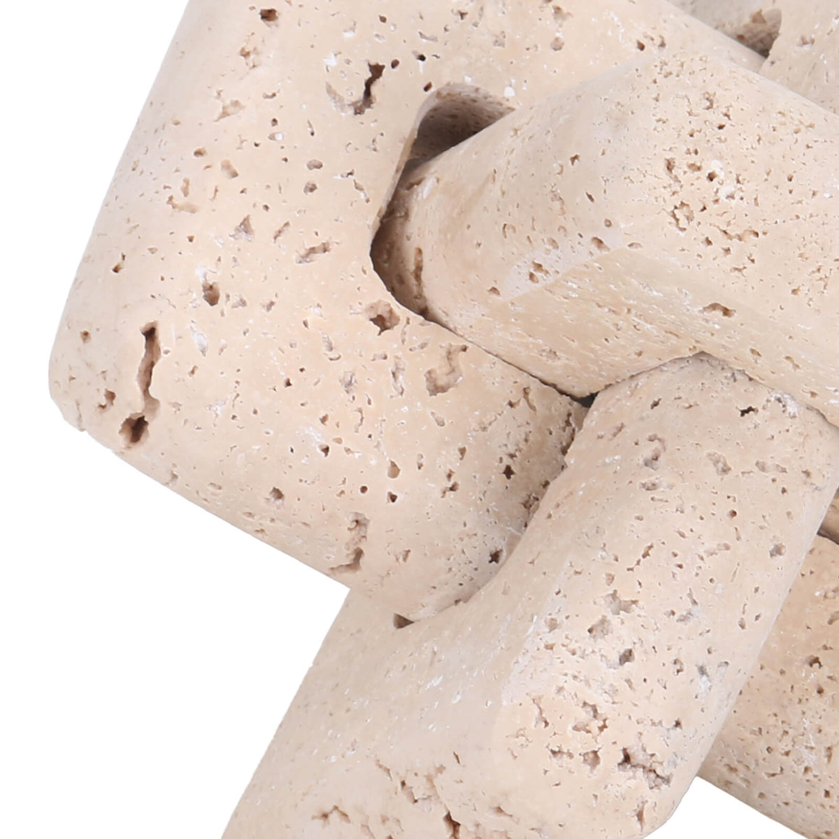Loop Sculpture in Beige Stone - Small