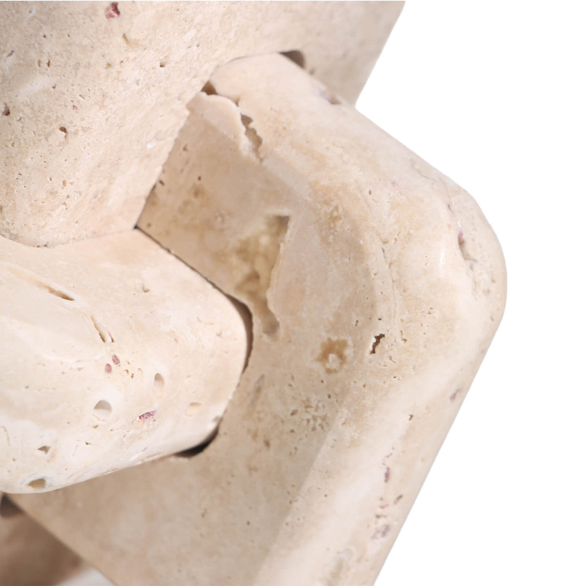 Loop Sculpture in Beige Stone - Small