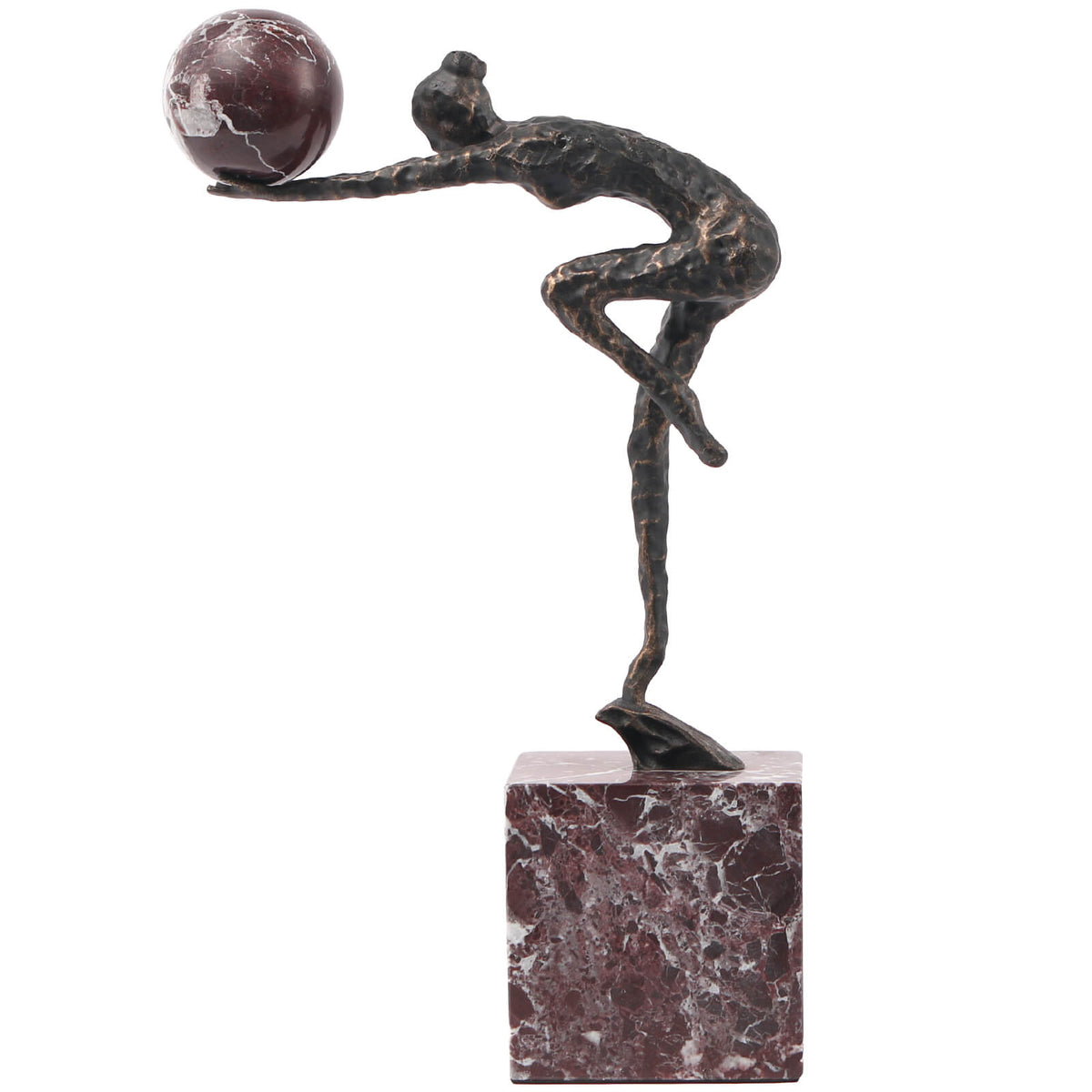 Global Desktop Sculpture in Dark Bronze