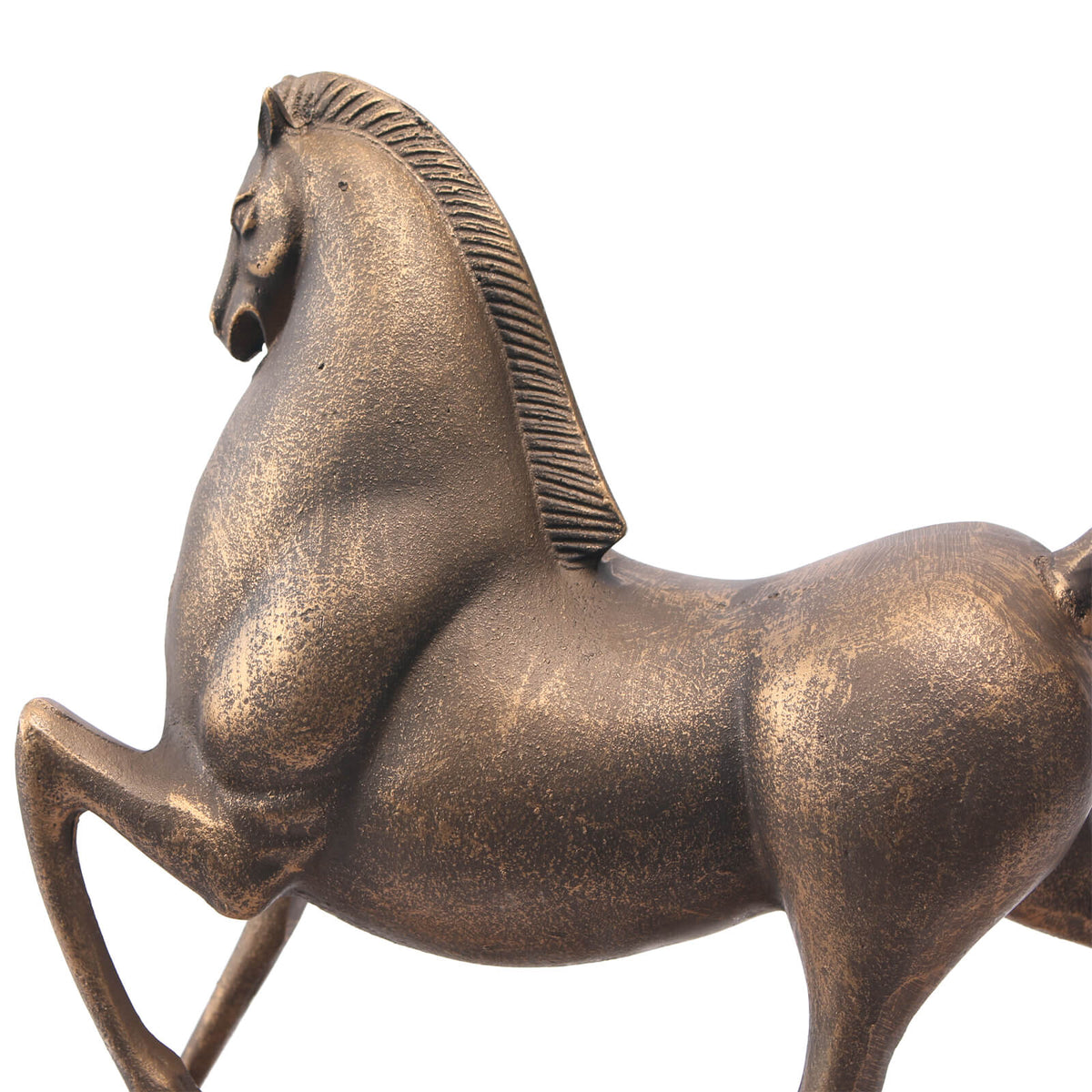 Flying Horse Sculpture in Gold