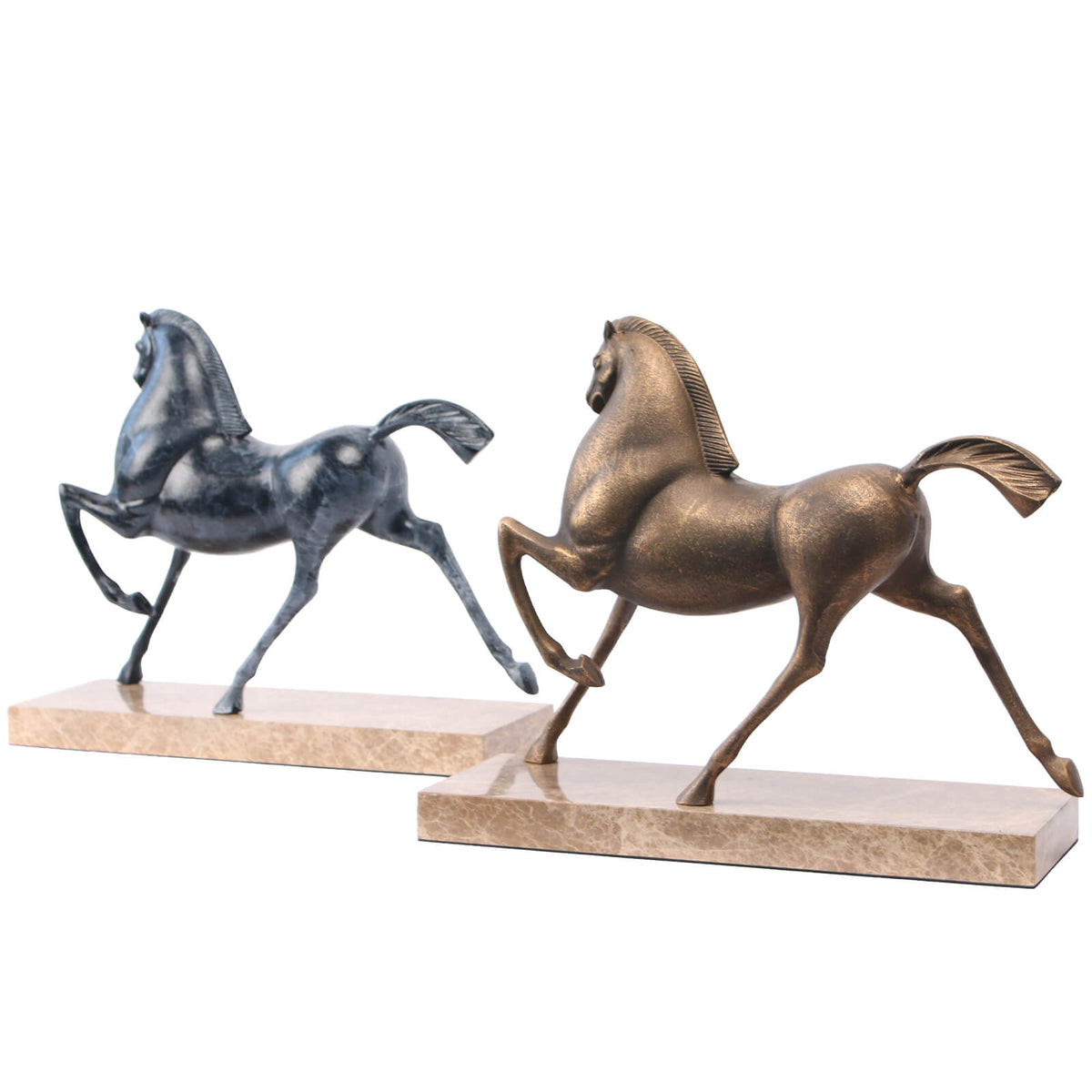 Flying Horse Sculpture in Gold