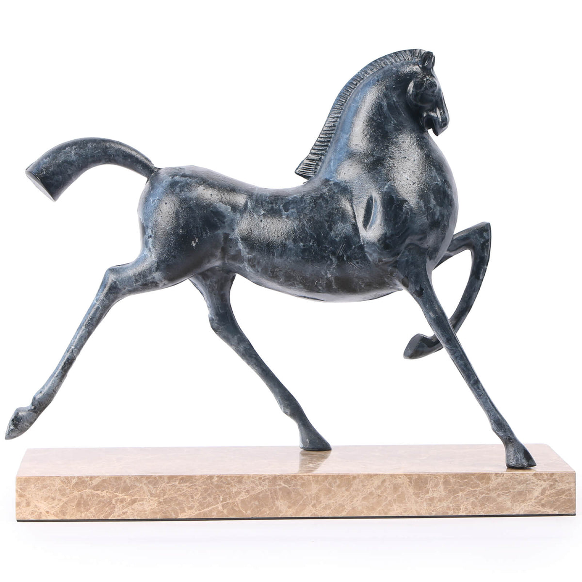 Flying Horse Sculpture in Dark Nickel