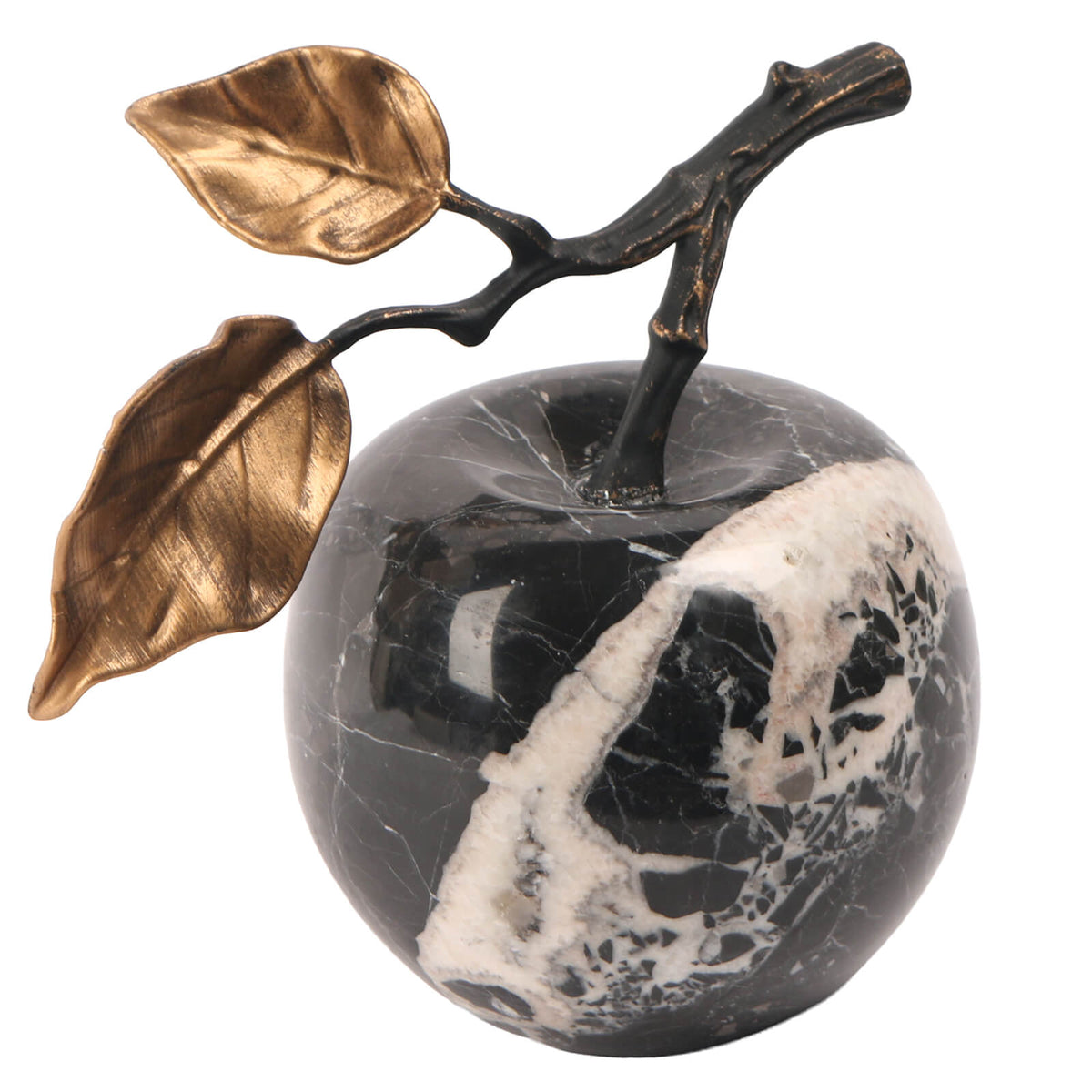 Apple Ornament in Bulgari Black Marble