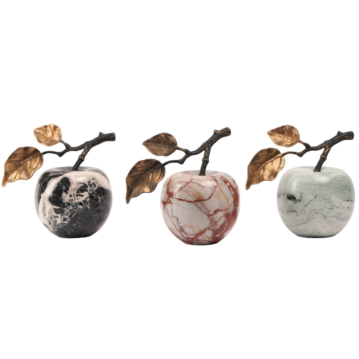 Apple Ornament in Bulgari Black Marble