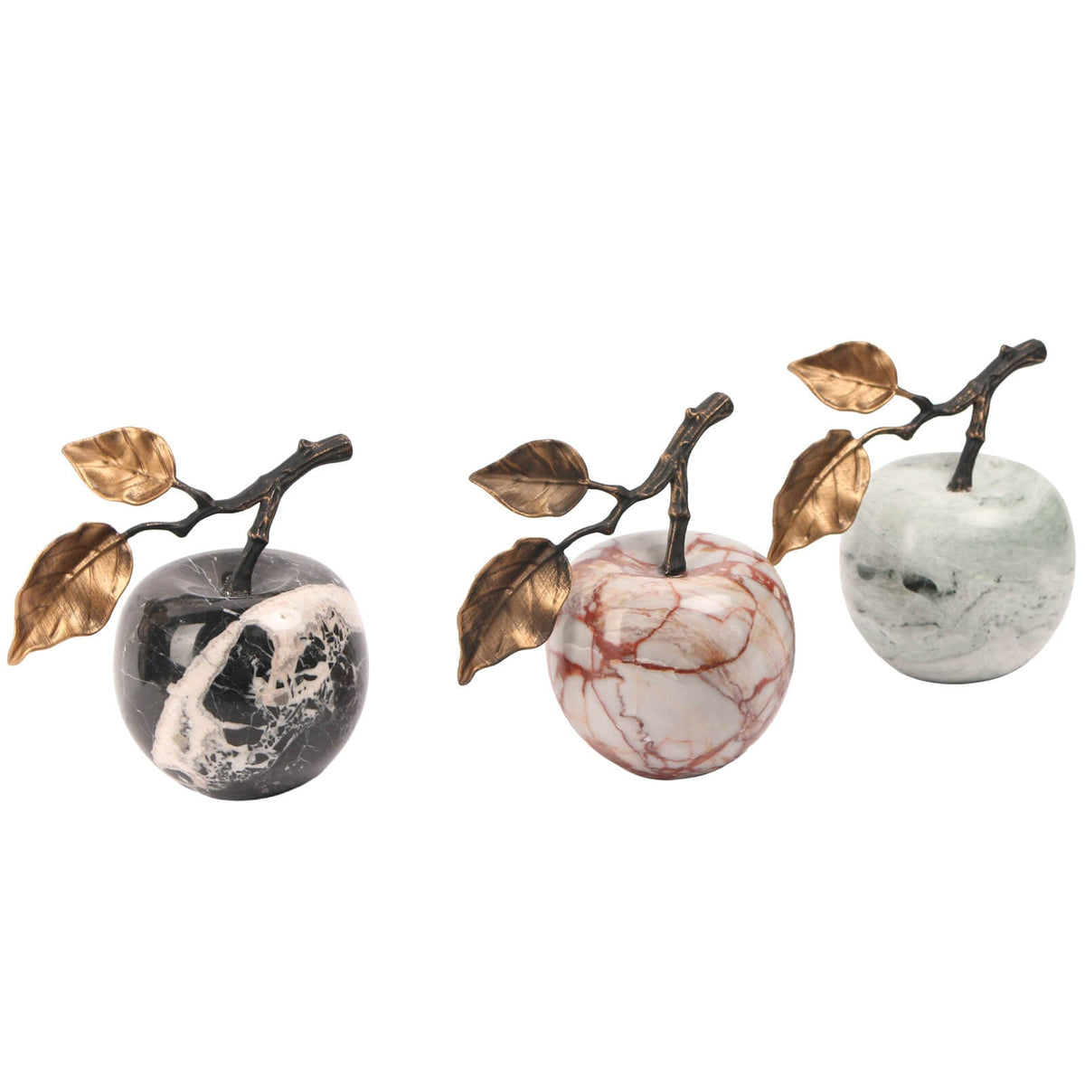 Apple Ornament in Bulgari Black Marble