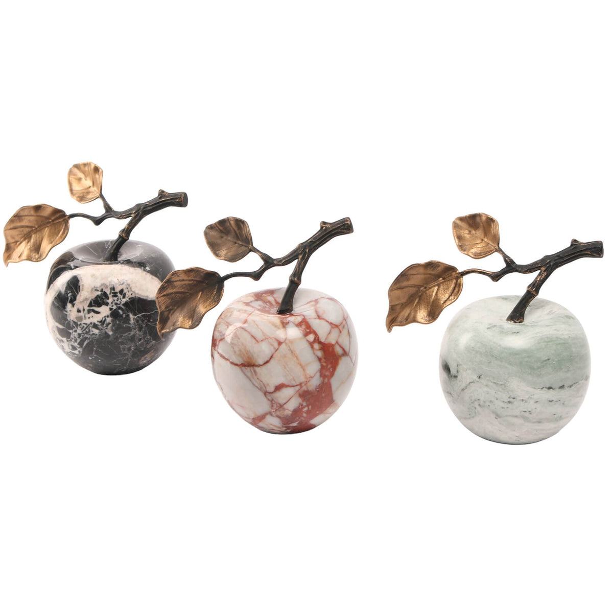 Apple Ornament in Bulgari Black Marble