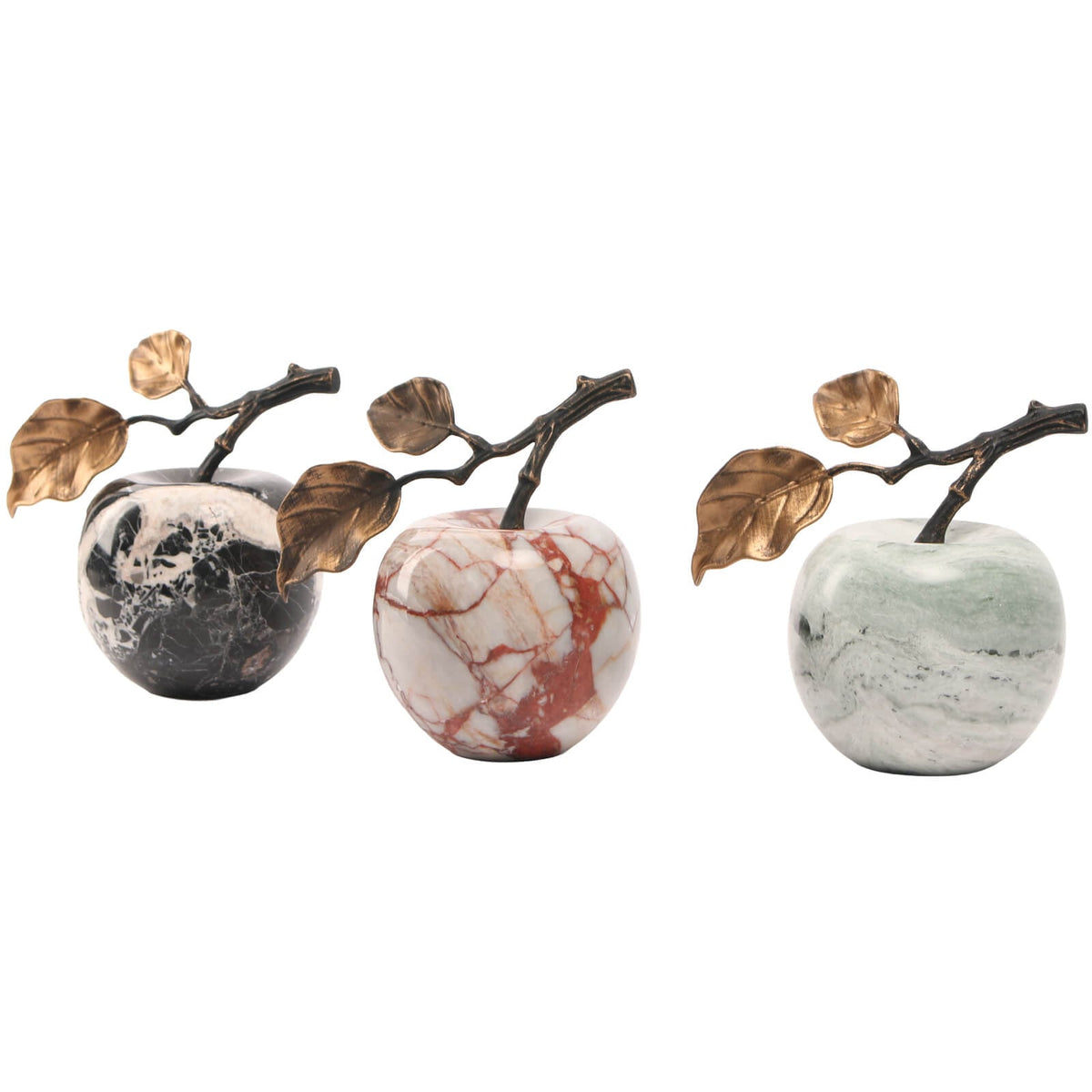 Apple Ornament in Bulgari Black Marble