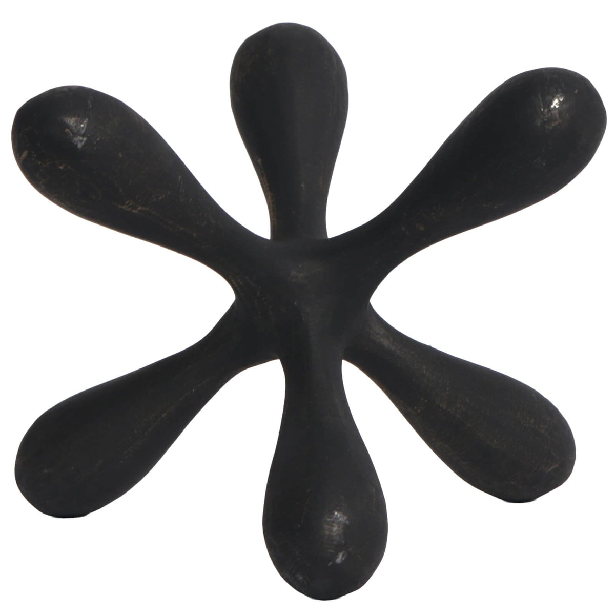 Organic Geometry Sculpture in Black Bronze