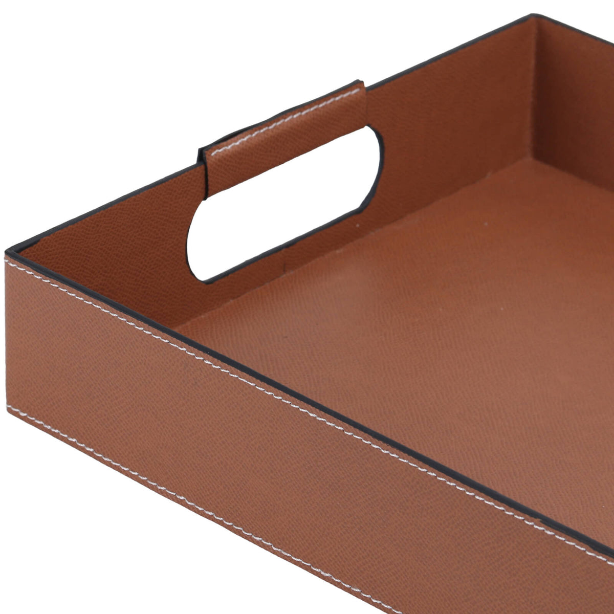 Vale Rectangular Leather Tray