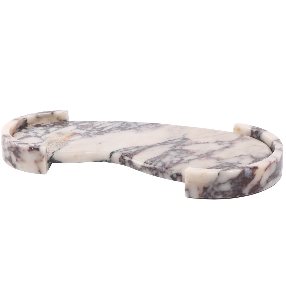 Curved Tray in Bulgari Purple Marble
