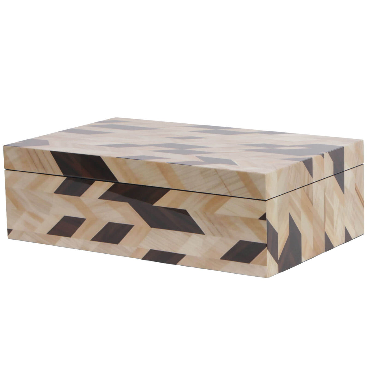 Geometric Marquetry Box