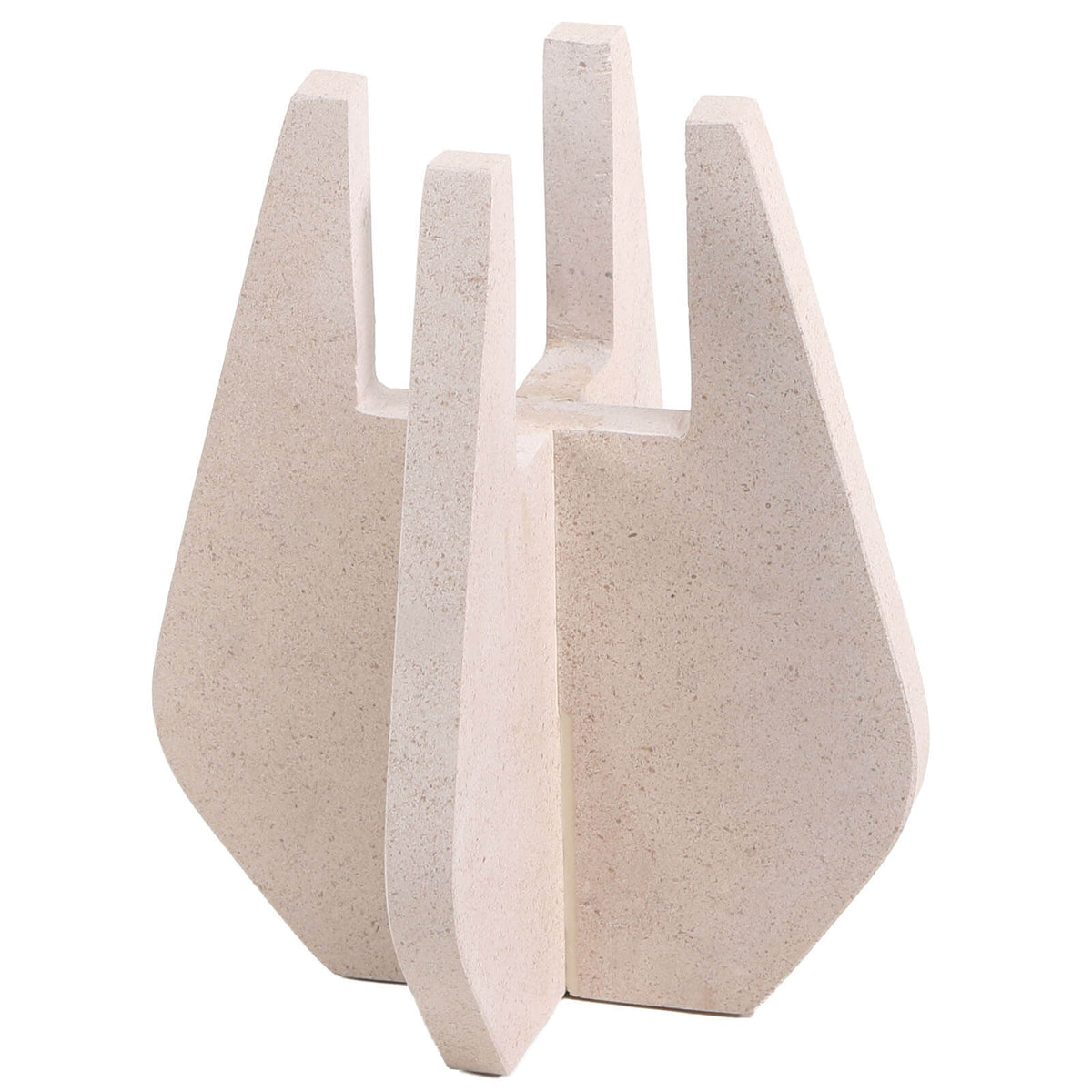 Candle Holder in Beige Marble