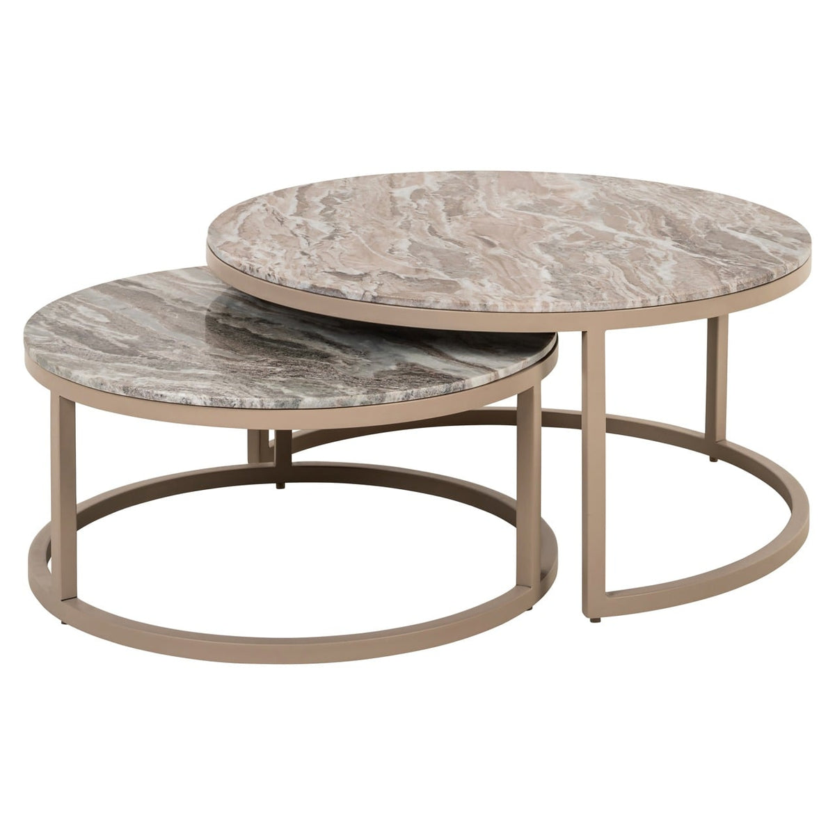 Fairfax Nesting Marble Coffee Tables, Set of 2