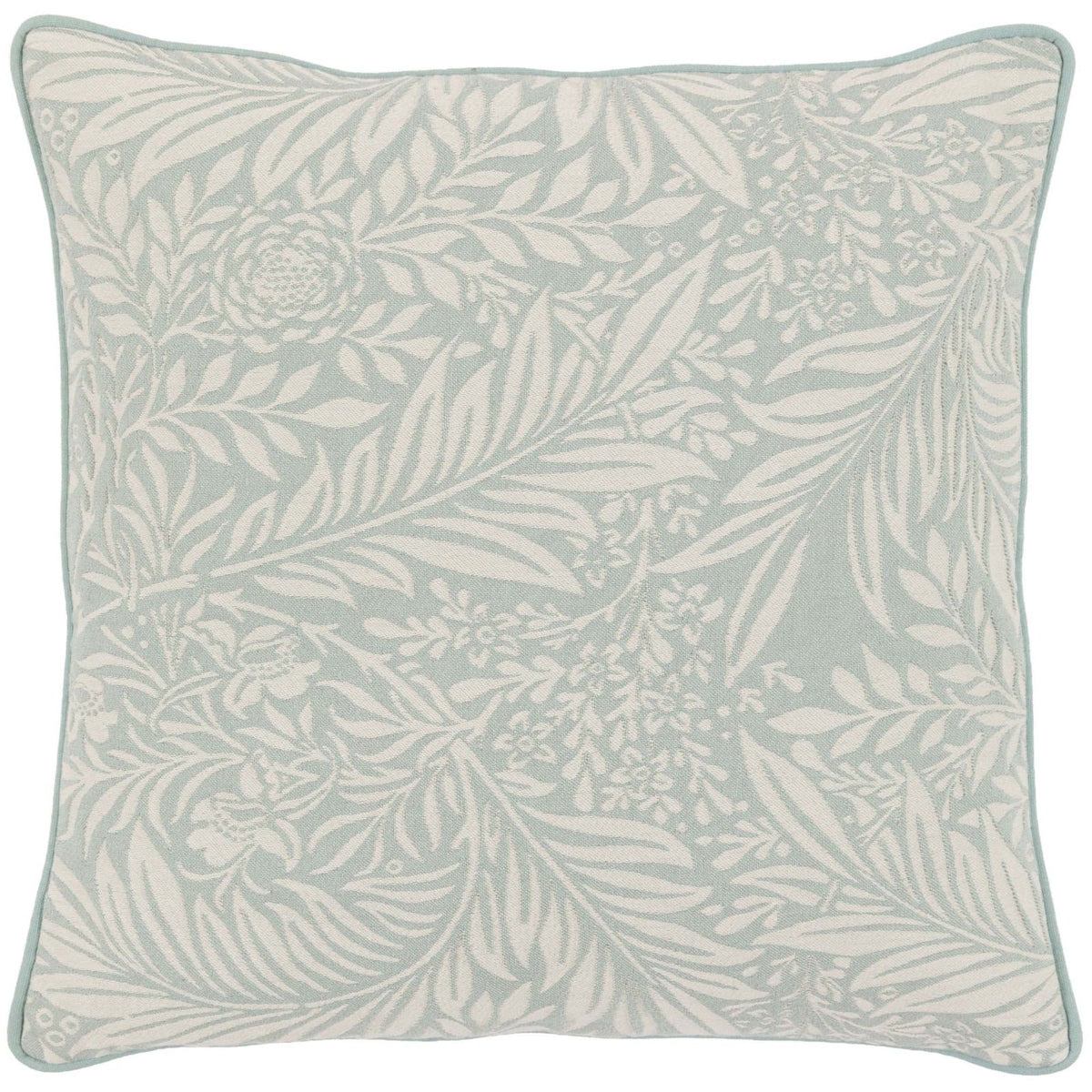 Fallow Leaf Woven Cushion in Duck Egg
