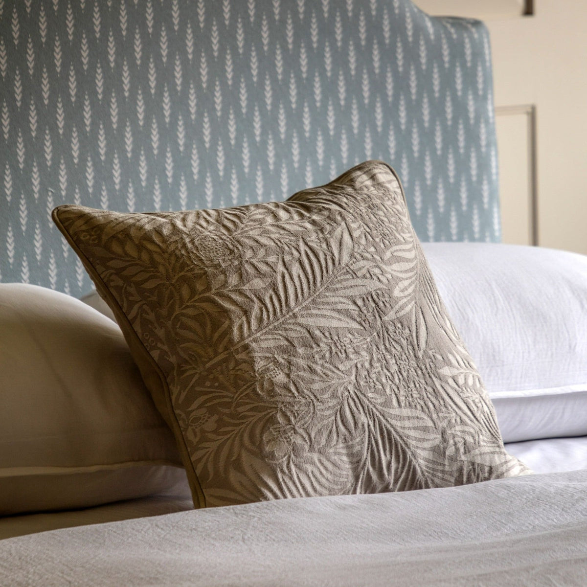 Fallow Leaf Woven Cushion in Natural