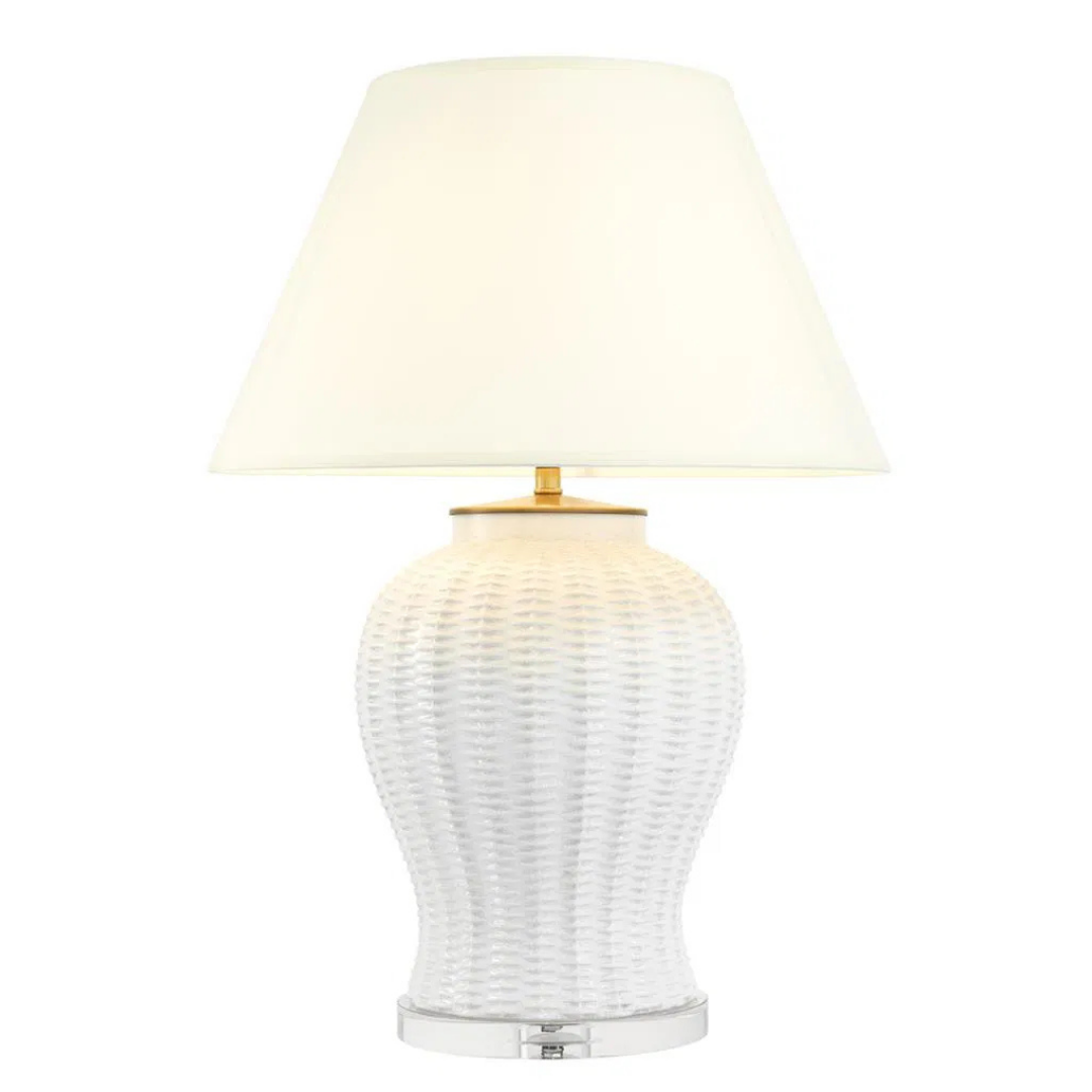 Fort Meyers Table Lamp in White Ceramic