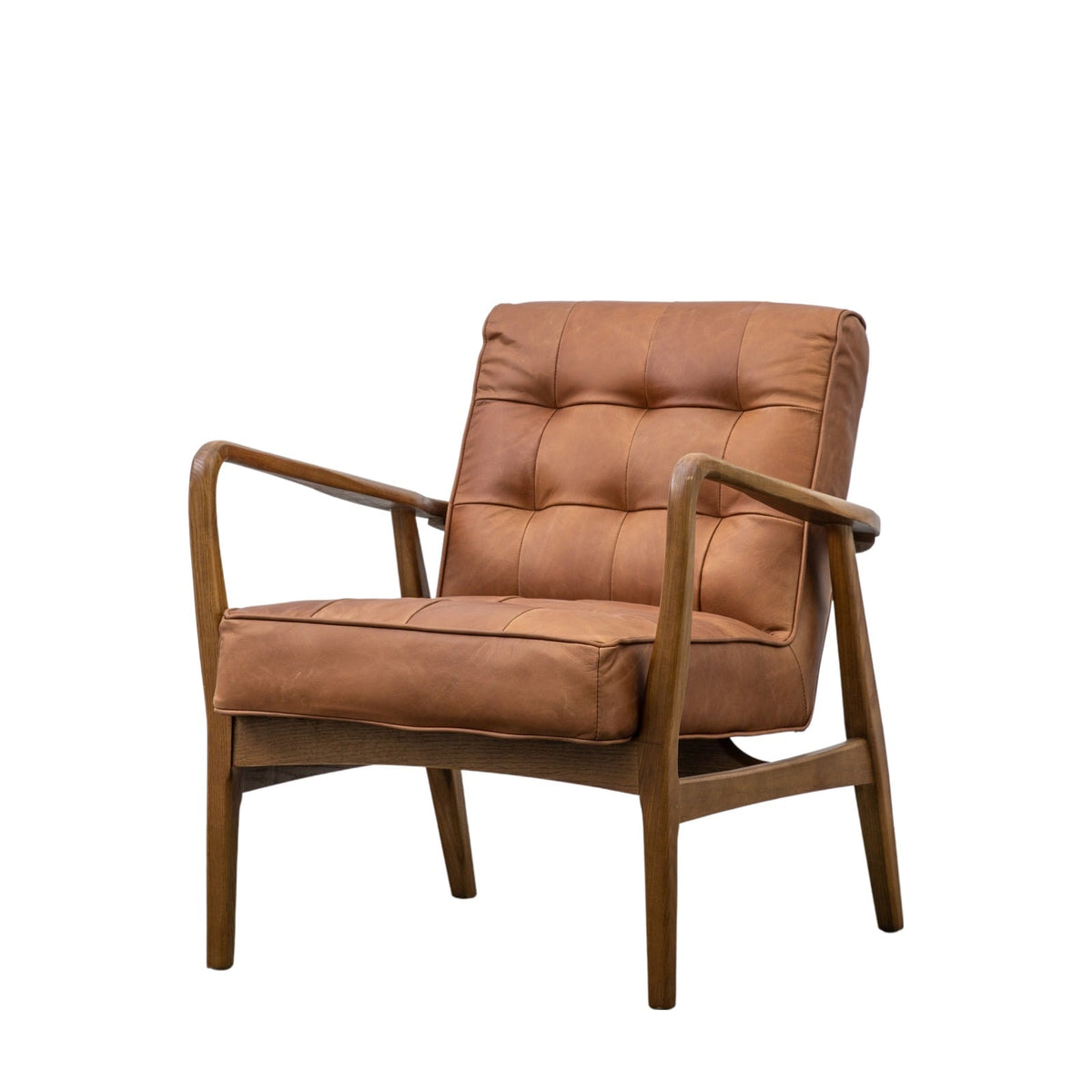 Memphis Armchair in Vintage Brown Leather