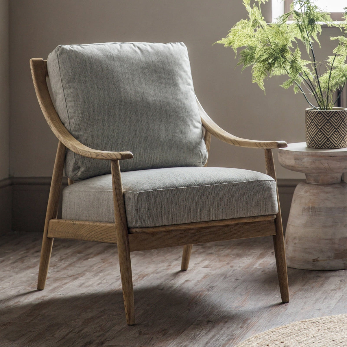 Millow Armchair in Natural Linen