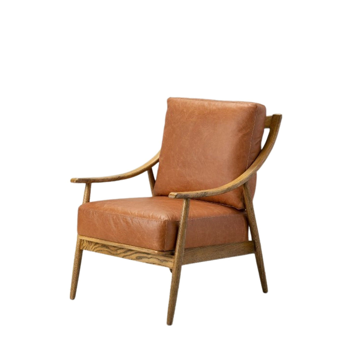 Millow Armchair in Brown Leather