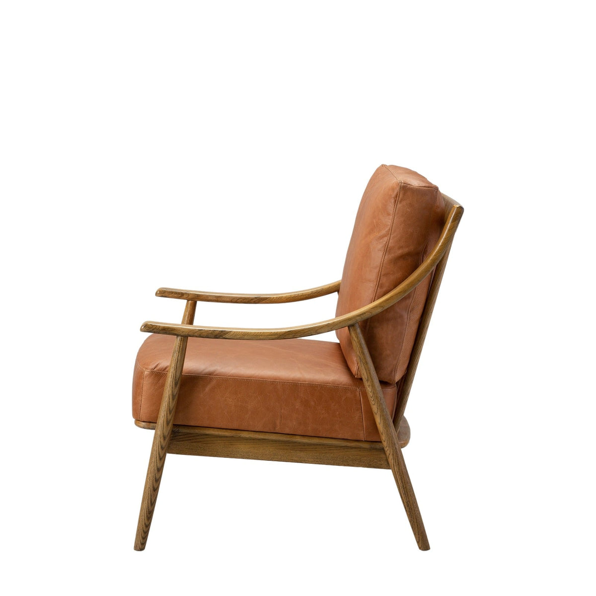 Millow Armchair in Brown Leather