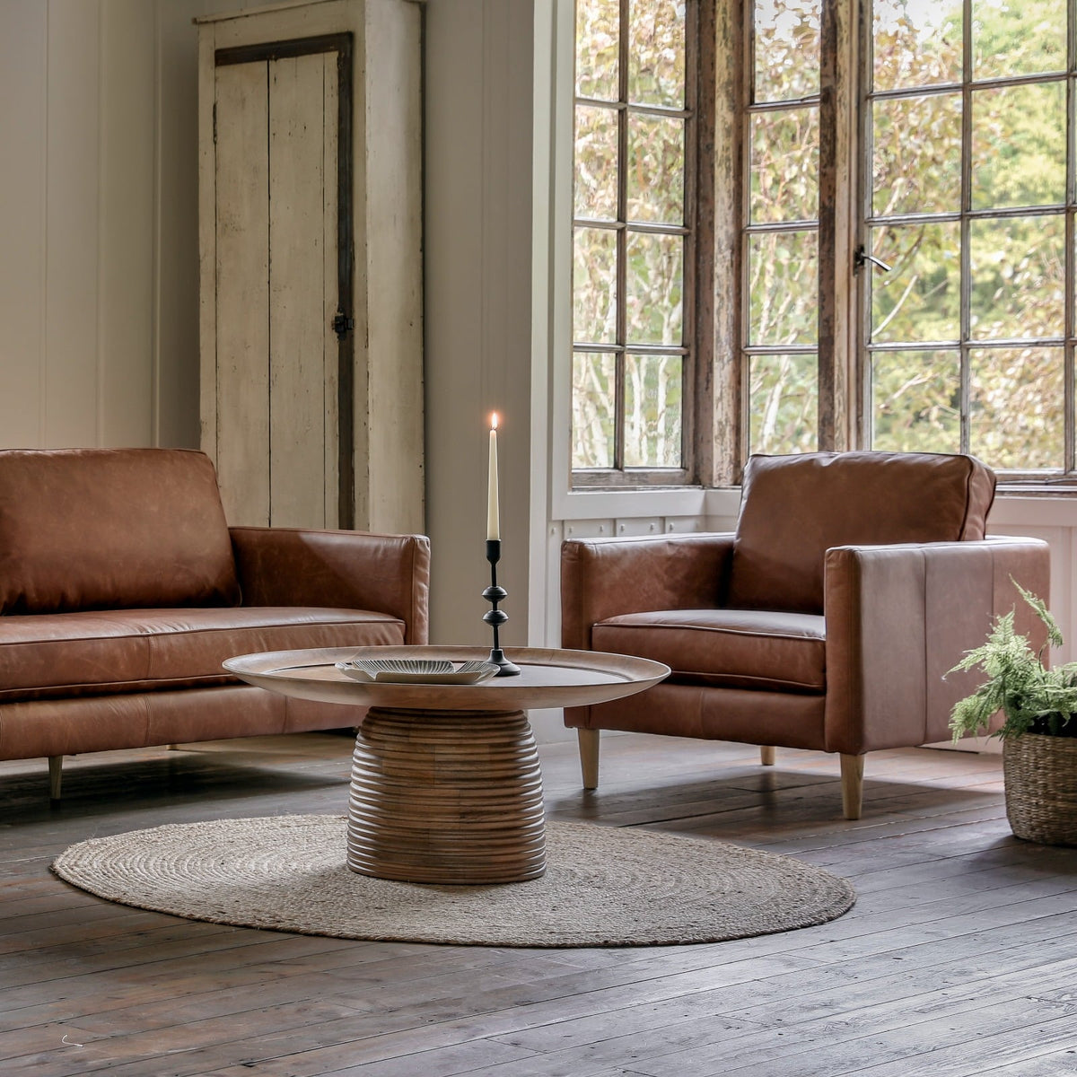Fulham Armchair in Brown Leather