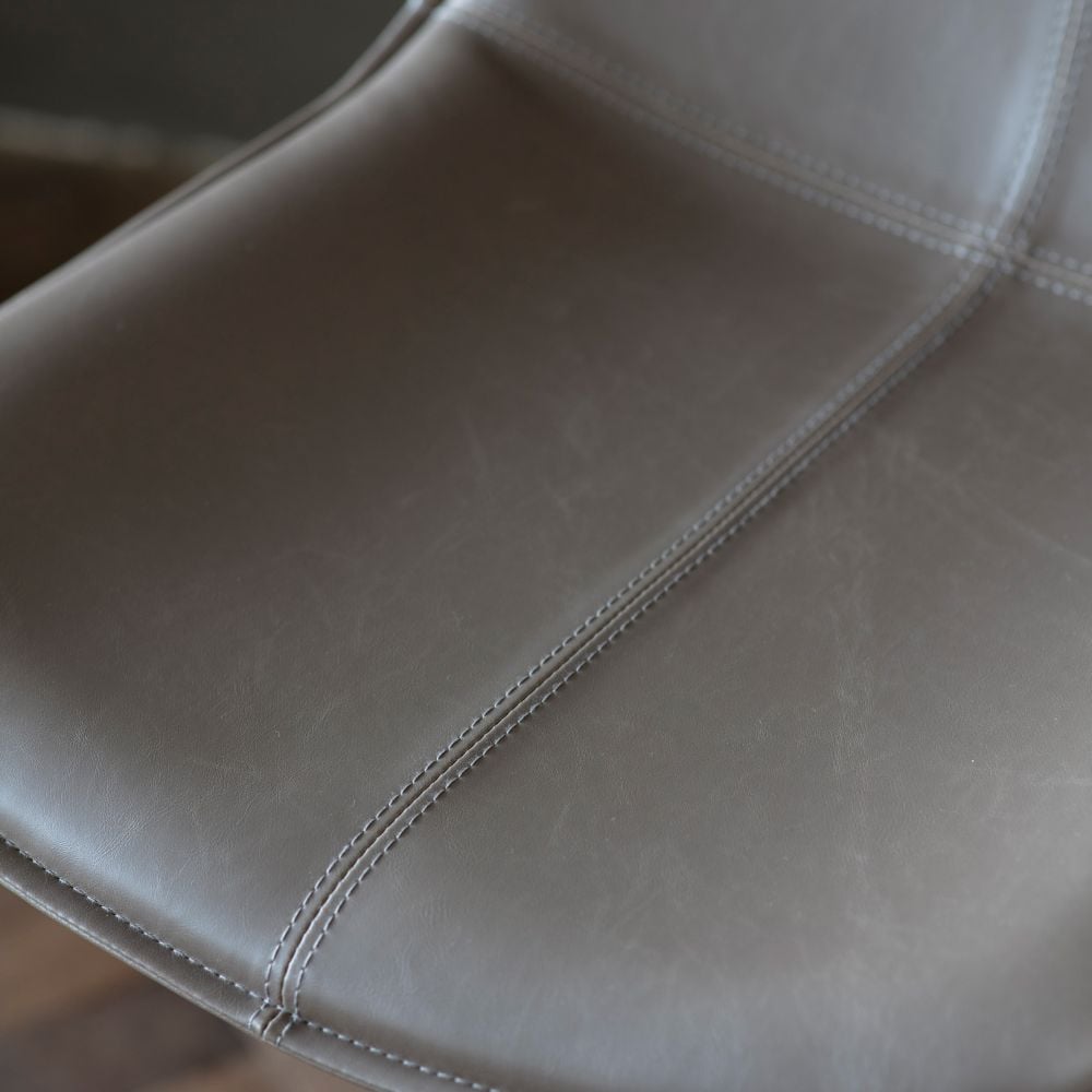 Ember Grey Industrial Dining Chair Set of 2