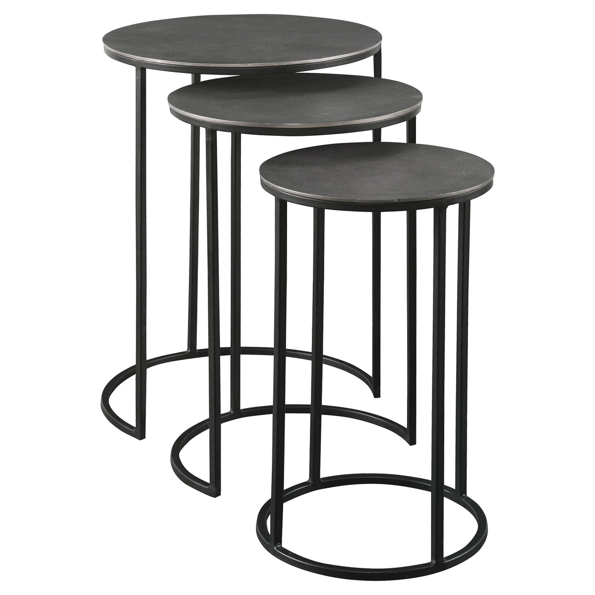 Erik Metal Nesting Tables, S/3
