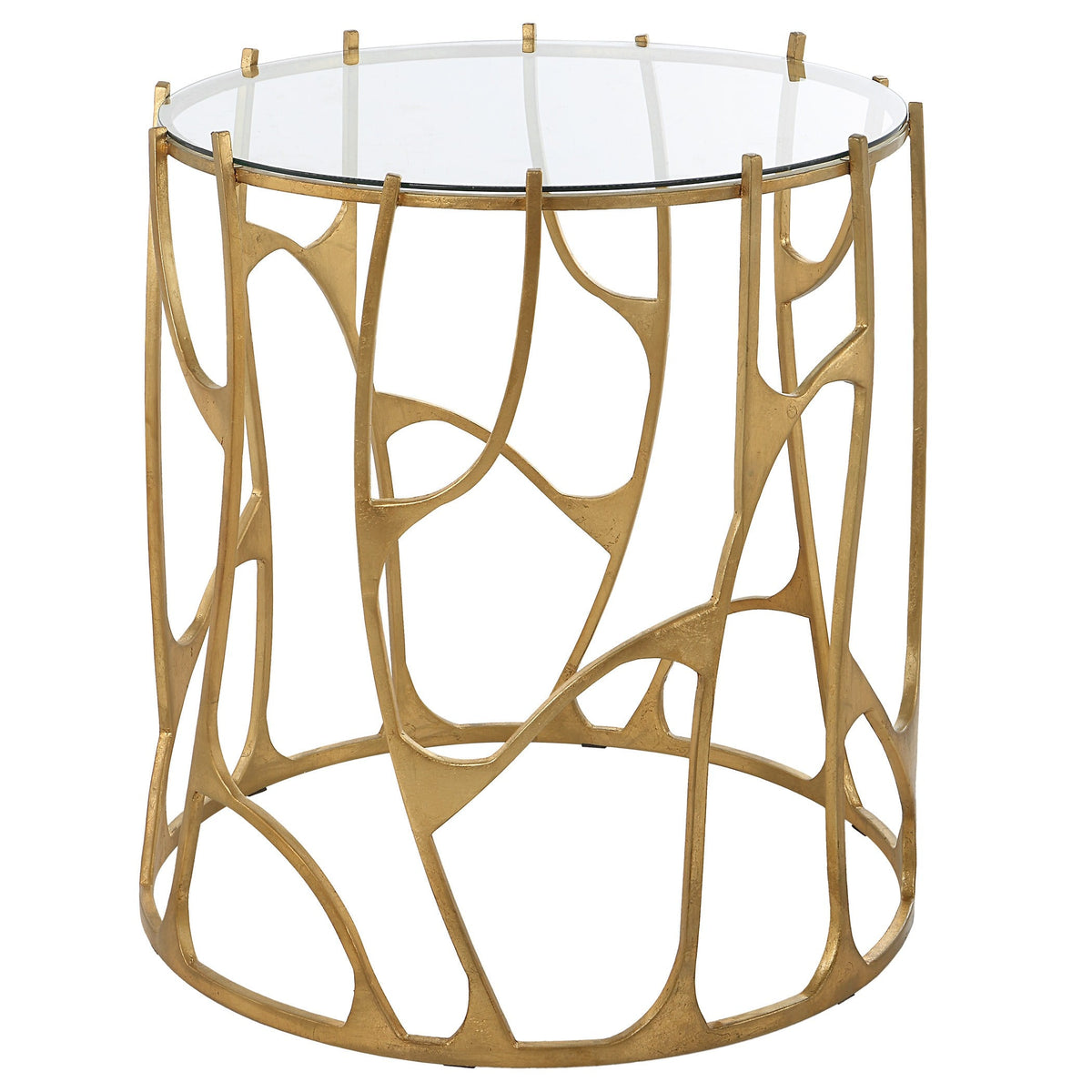  Ritual Round Gold Side Table