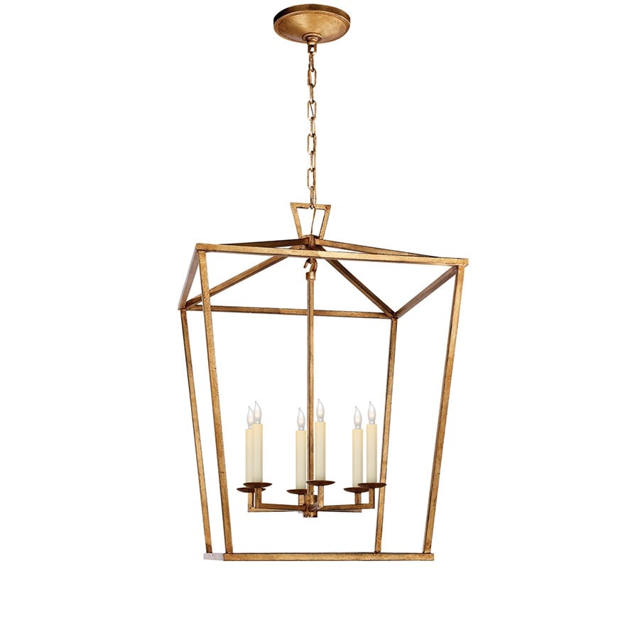 Darlana Large Lantern | Gilded Iron