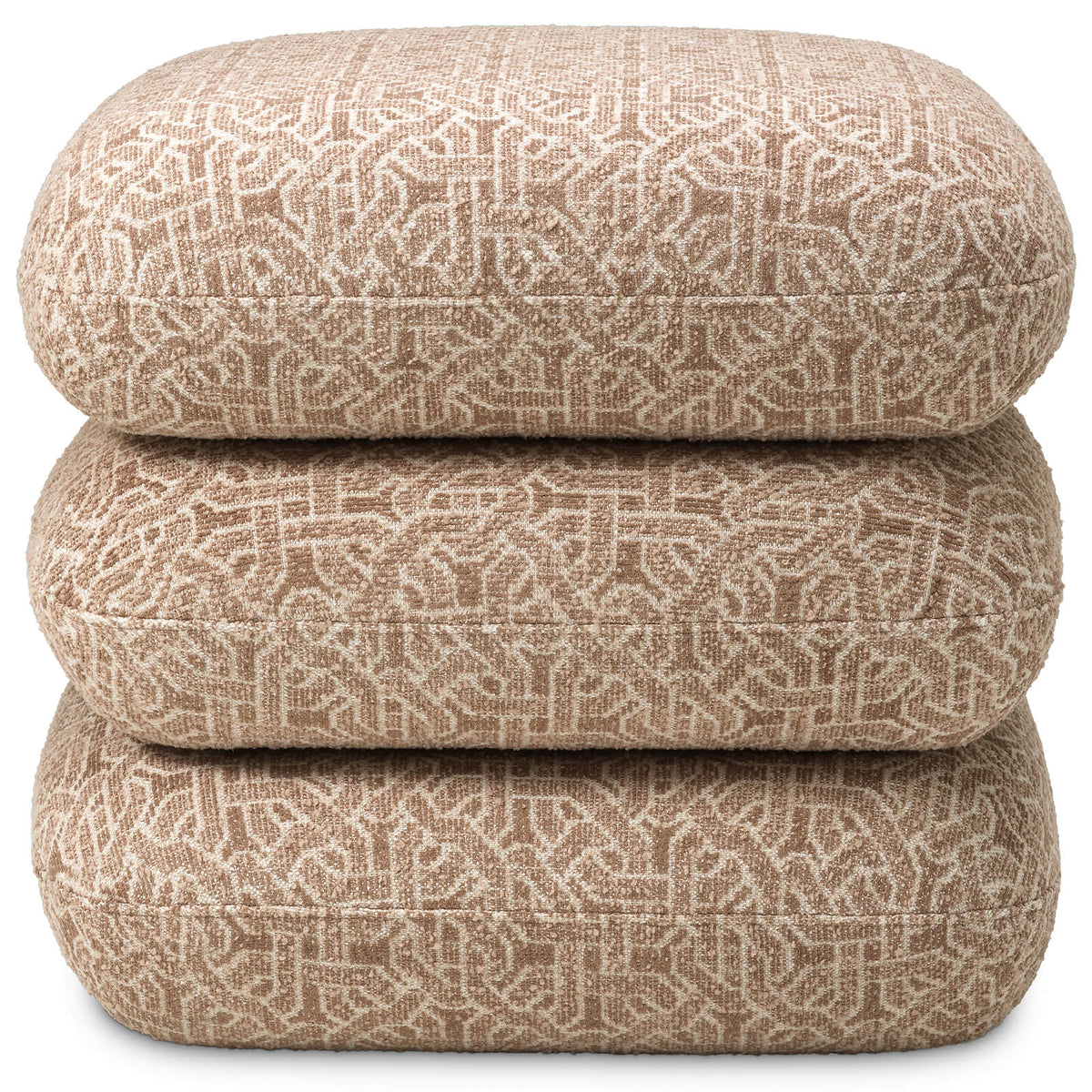 Greenwich Stool in Frieze Jacquard Beige