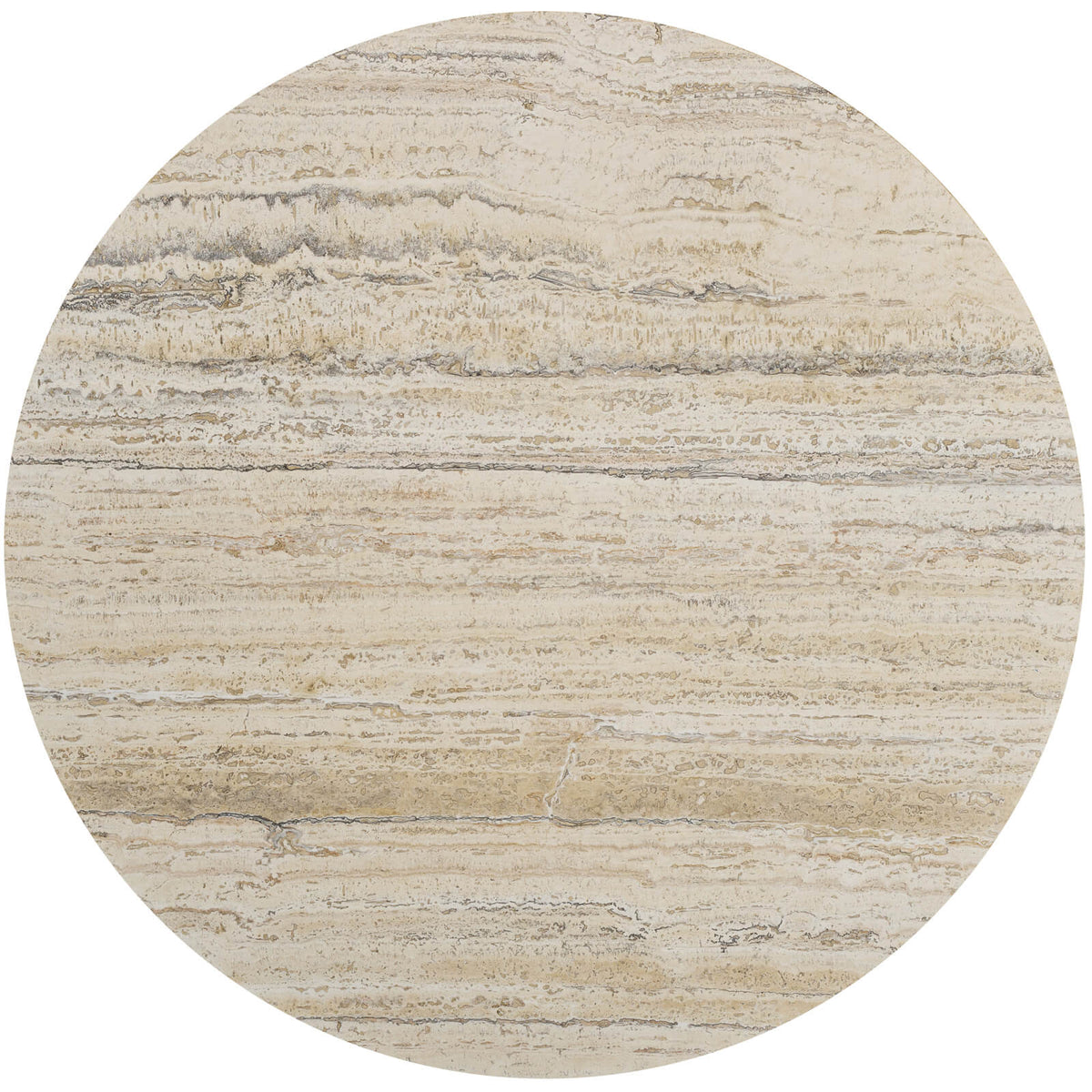 Griffith Park Round Travertine Dining Table