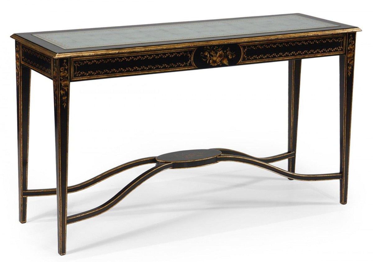 Black & églomisé console