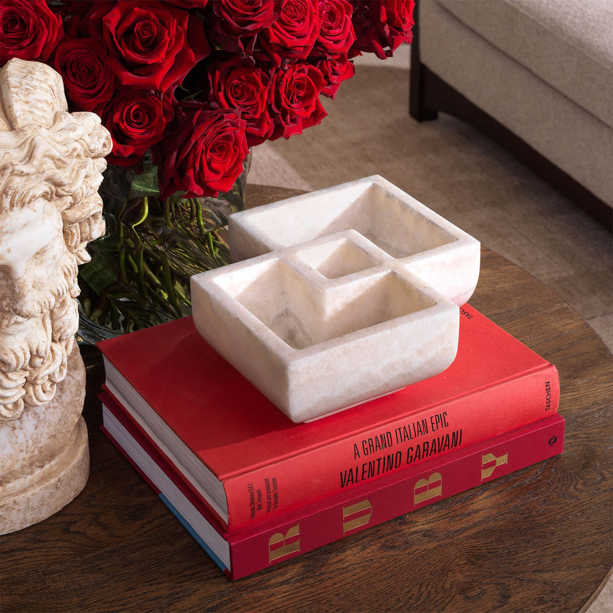 Heber Bowl in White Marble