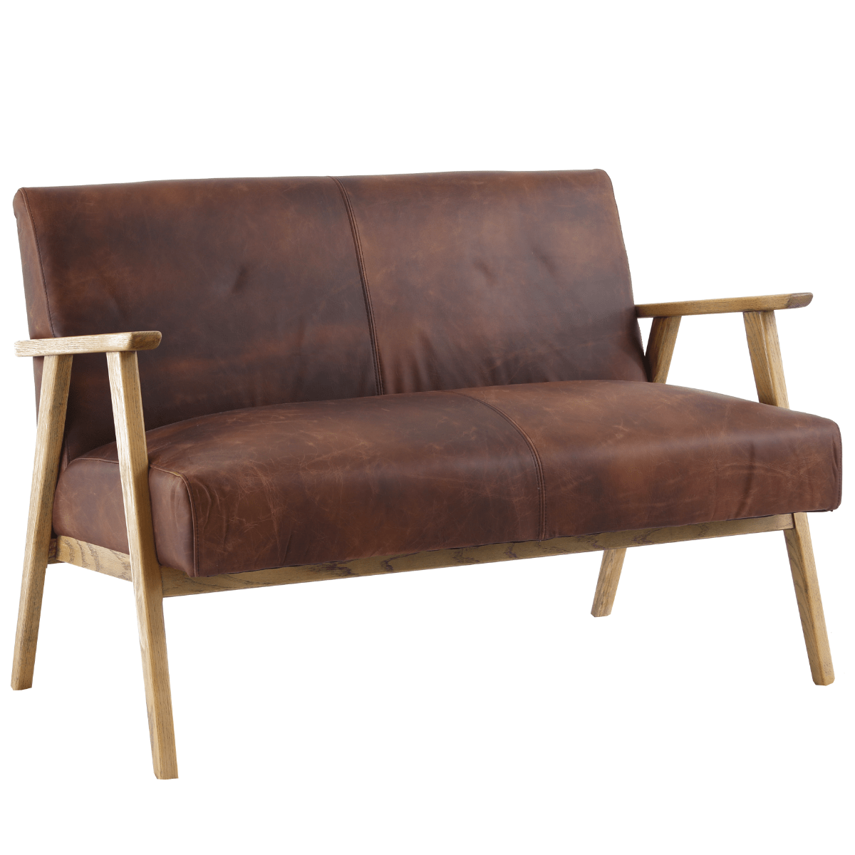 Hereford Sofa in Brown Leather - 2 Seater