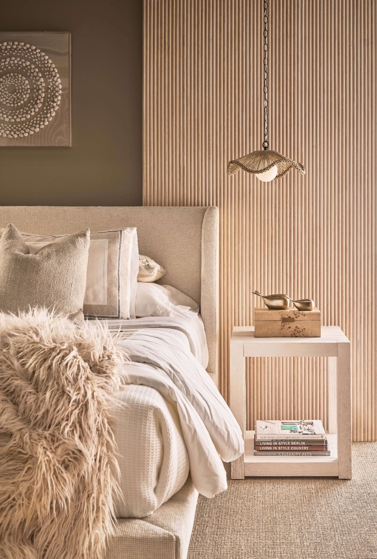 Hermosa Square Side Table in White Sand