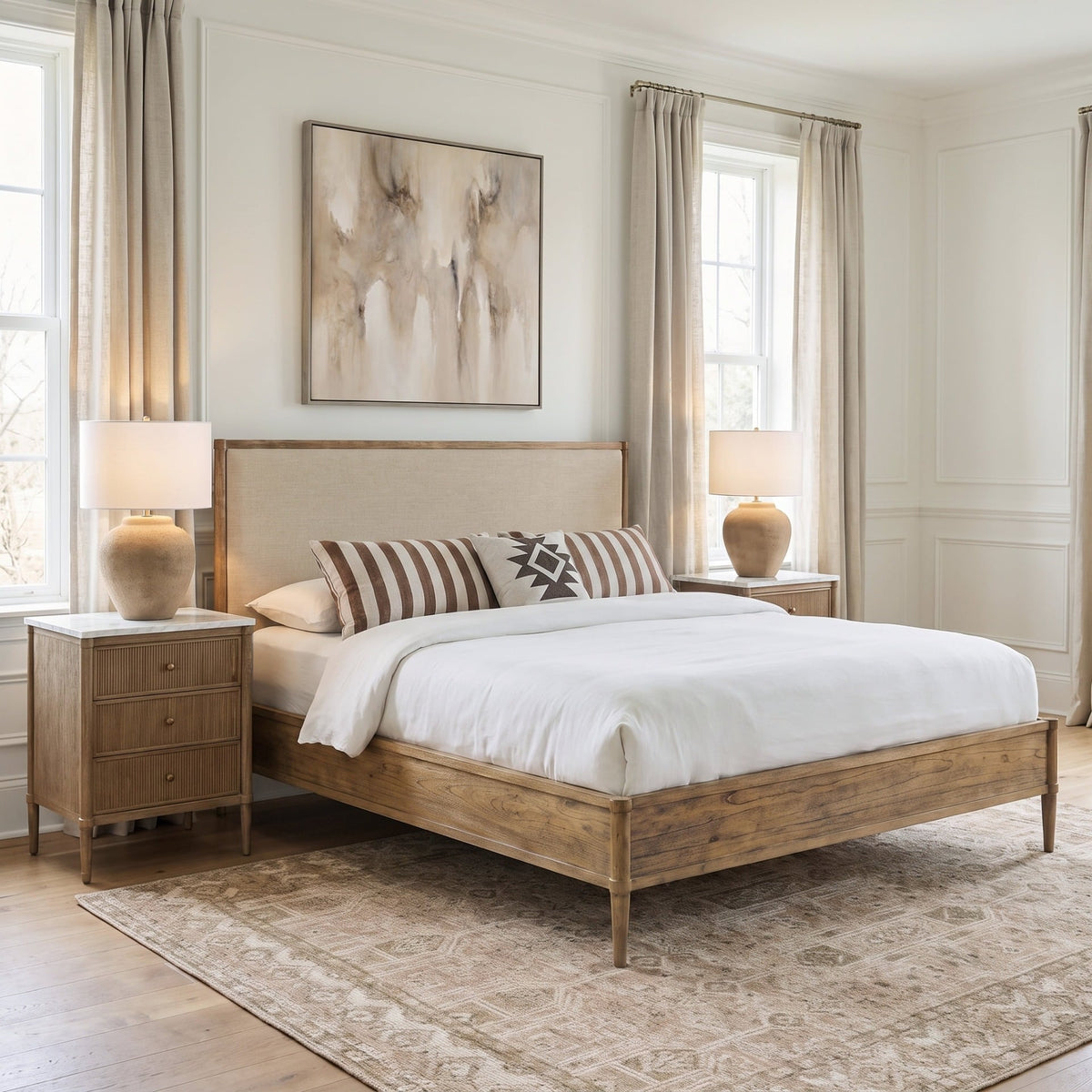 Highgrove Bedside Table with Marble Top