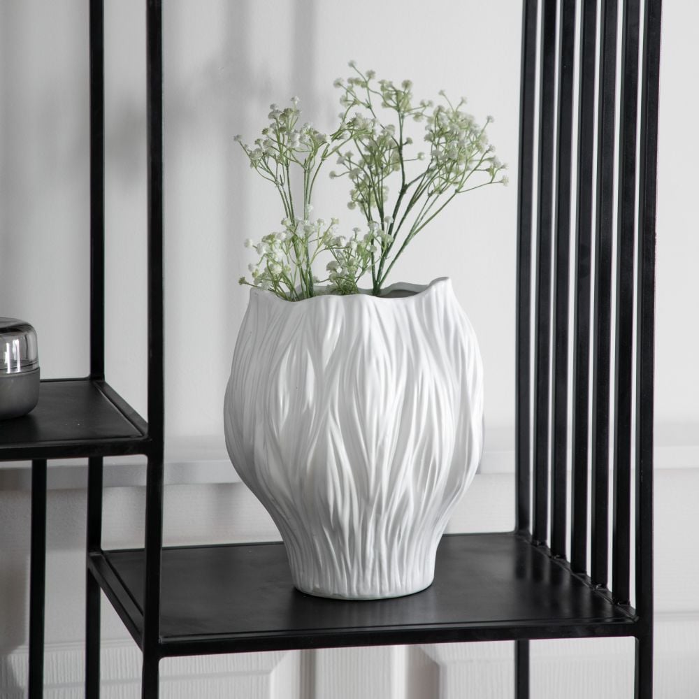 Aubrey Large White Vase