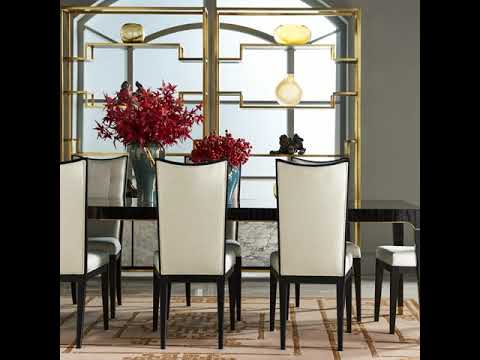 Etched Brass Curved Coffee Table